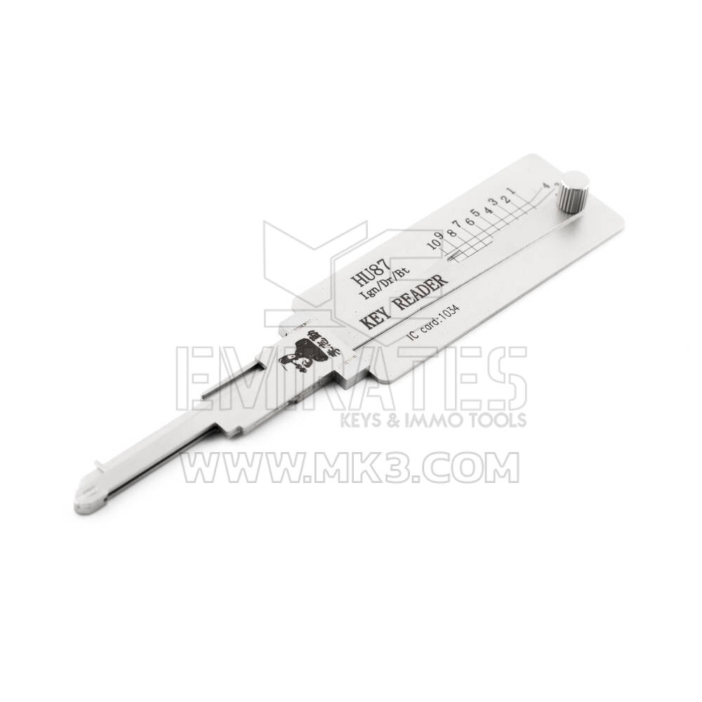 Strumento decodificatore di prelievo 2 in 1 originale Lishi HU87-V2-AG | Mk3