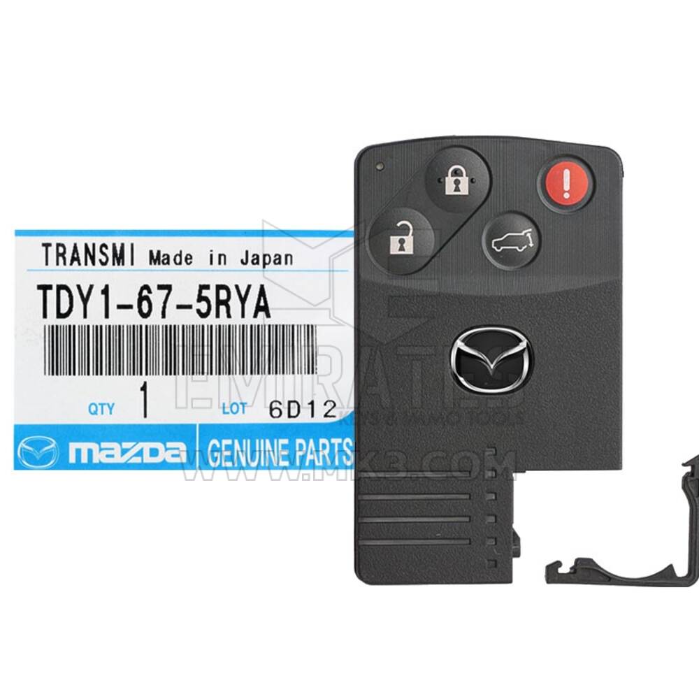 Mazda CX-9 2007-2009 Genuine Proximity Smart Key Card 315MHz 4 Button TDY1-67-5RYA FCCID: BGBX1T458SKE11A01 | Emirates Keys