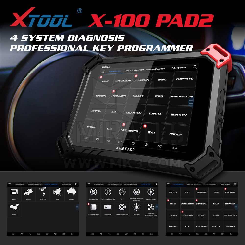 New Xtool X100 PAD2 PRO OBD2 Auto Key Programmer IMMO Diagnostic Scanner Tool +KC100 with More Special Functions and VW 4th & 5th IMM | Emirates Keys