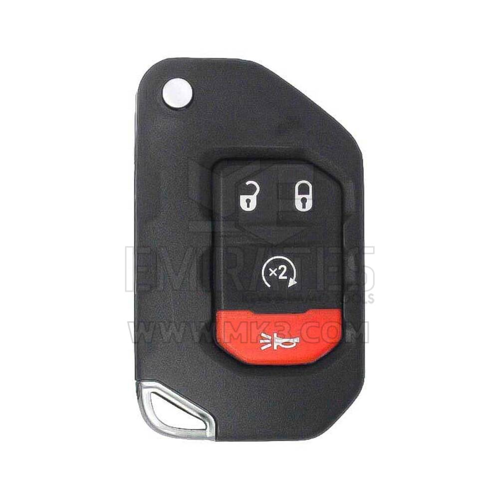 Jeep Wrangler Flip Remote Key Shell 3+1 Botones