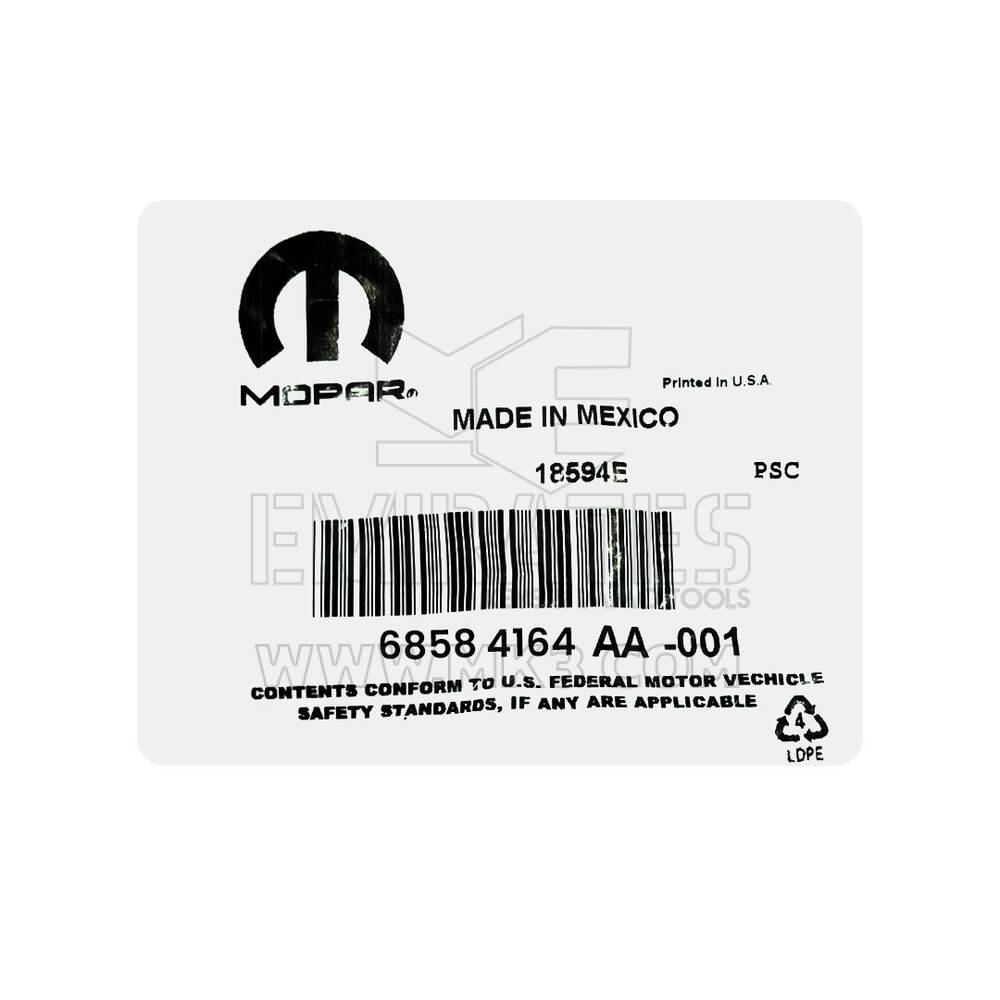 New Dodge RAM TRX 2019-2021 Genuine / OEM Smart Remote Key 5 Buttons 433MHZ 68584164AA Old OEM Part Number: 68462107AA, 68575615AA | Emirates Keys