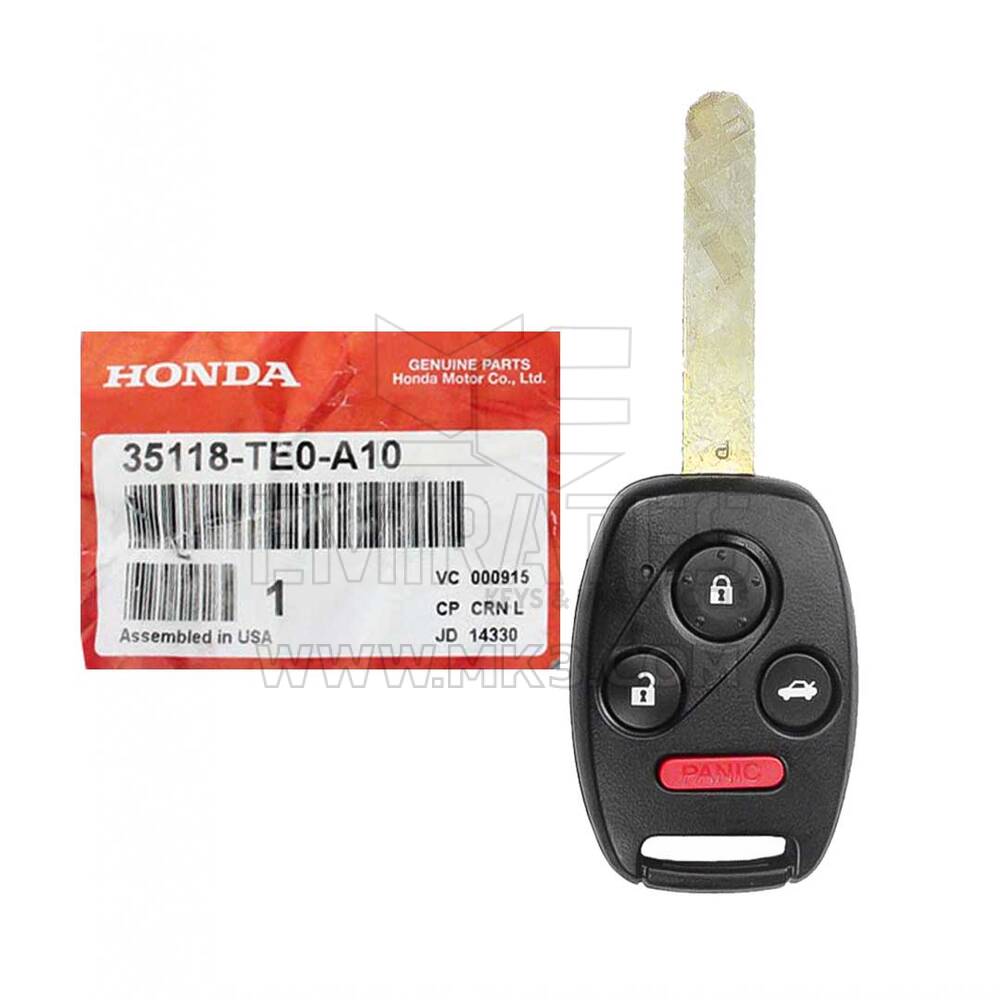 Honda Accord 2 Doors 2008-2012 Genuine Remote Key 4 Buttons 315MHz 35118-TE0-A10, FCCID: MLBHLIK-1T | Emirates Keys
