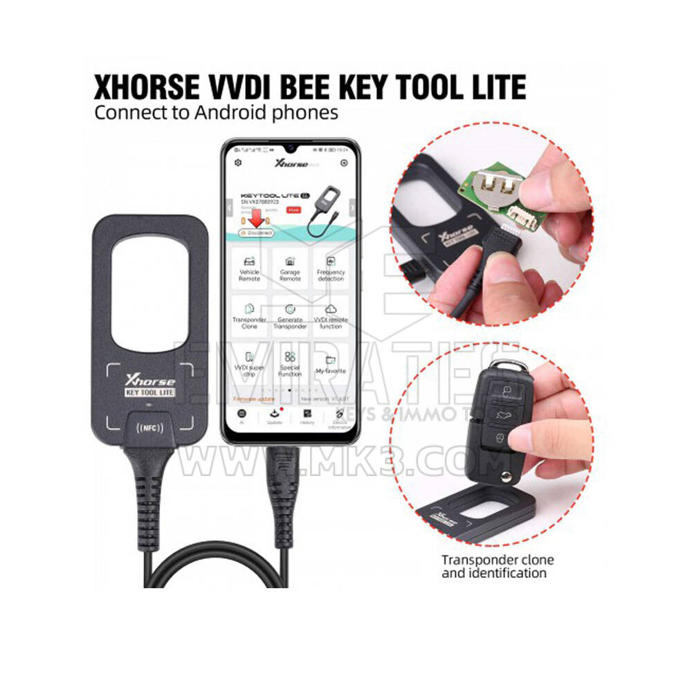 New Xhorse VVDI Key Tool Lite XDKML0EN + Gift 6pcs XKB501EN Wired Remotes Support Android phone direct connection | Emirates Keys