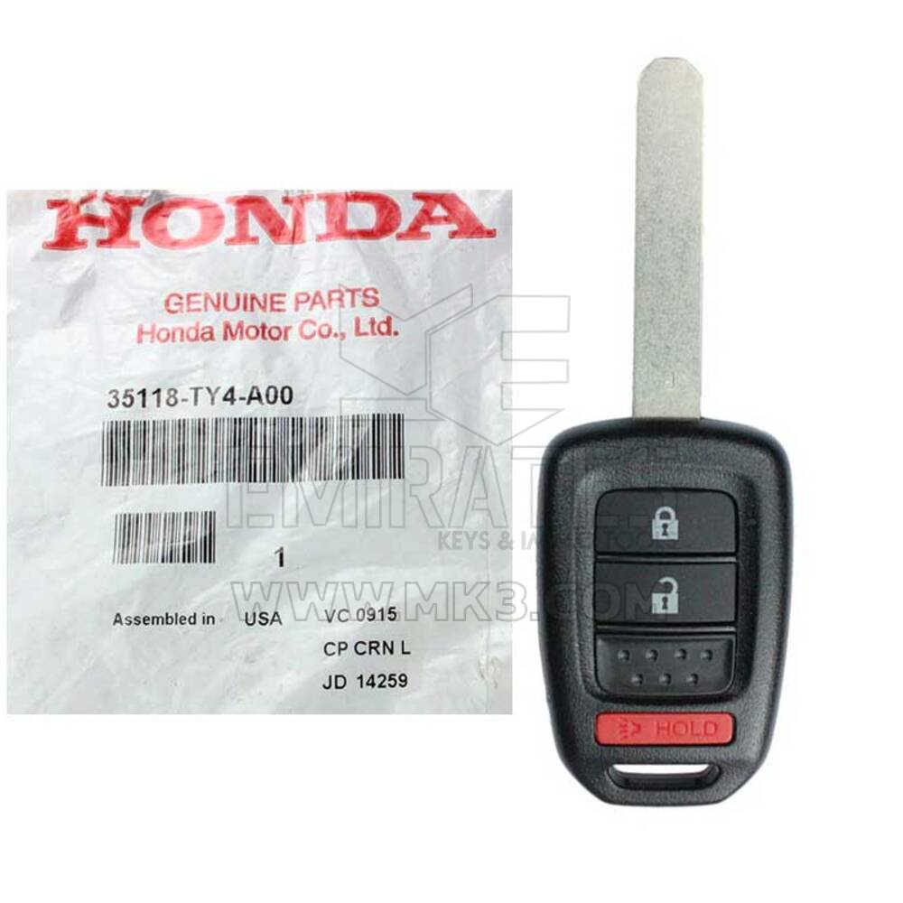 مثل الجديد Honda CR-V 2013-2014 Genuine / OEM Remote Key 315MHz 35118-TY4-A00 35118TY4A00، FCCID: MLBHLIK6-1T | الإمارات للمفاتيح