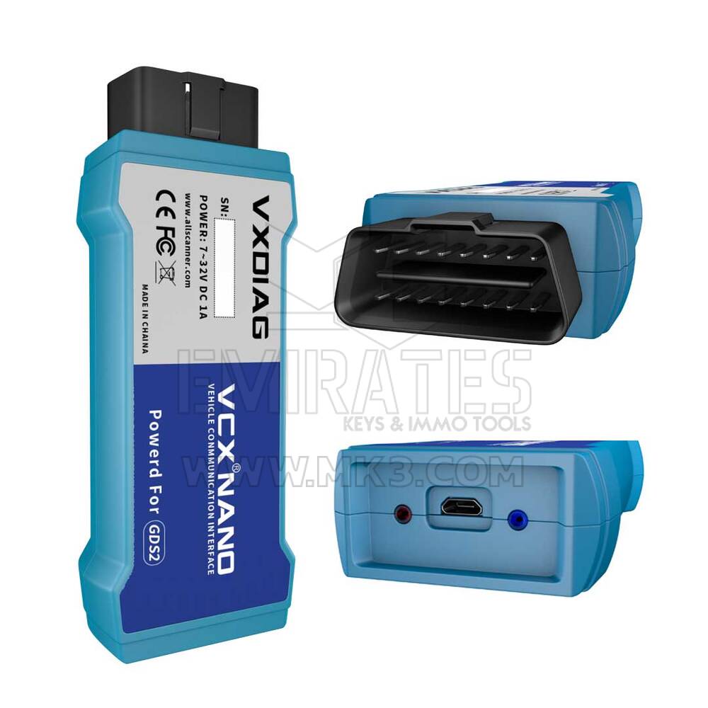 Novo ALLScanner VCX NANO para GM (Chevrolet Cadillac GMC Buick Hummer OPEL) USB / WIFI PW160 GDS2 Ferramenta de Diagnóstico | Chaves dos Emirados