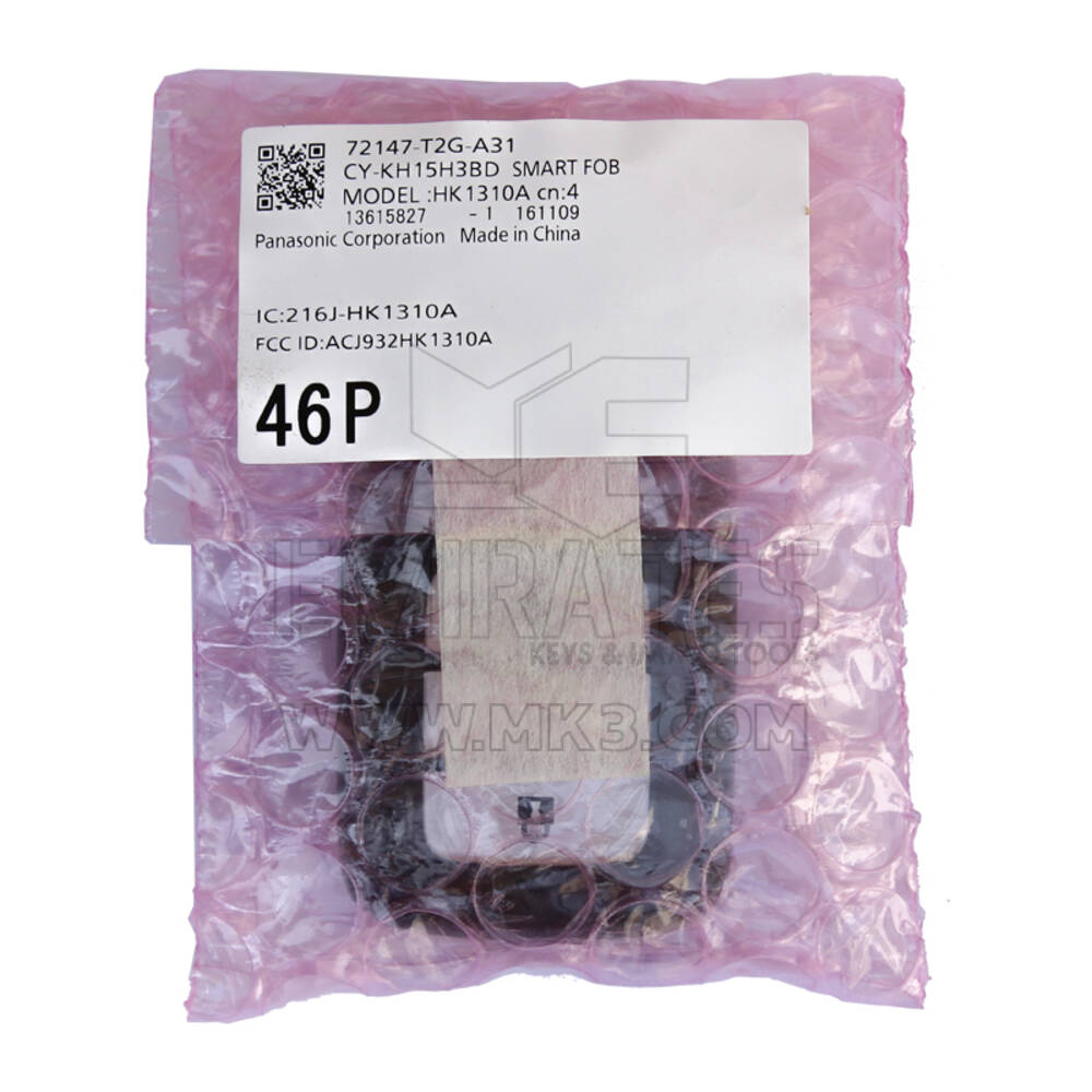 New Honda Accord 2016-2017 Genuine/OEM Smart Key 5 Button OEM Part Number: 72147-T2G-A31, 72147-T2G-A11 / 72147-T2G-A21 - FCCID: ACJ932HK1310A | Emirates Keys