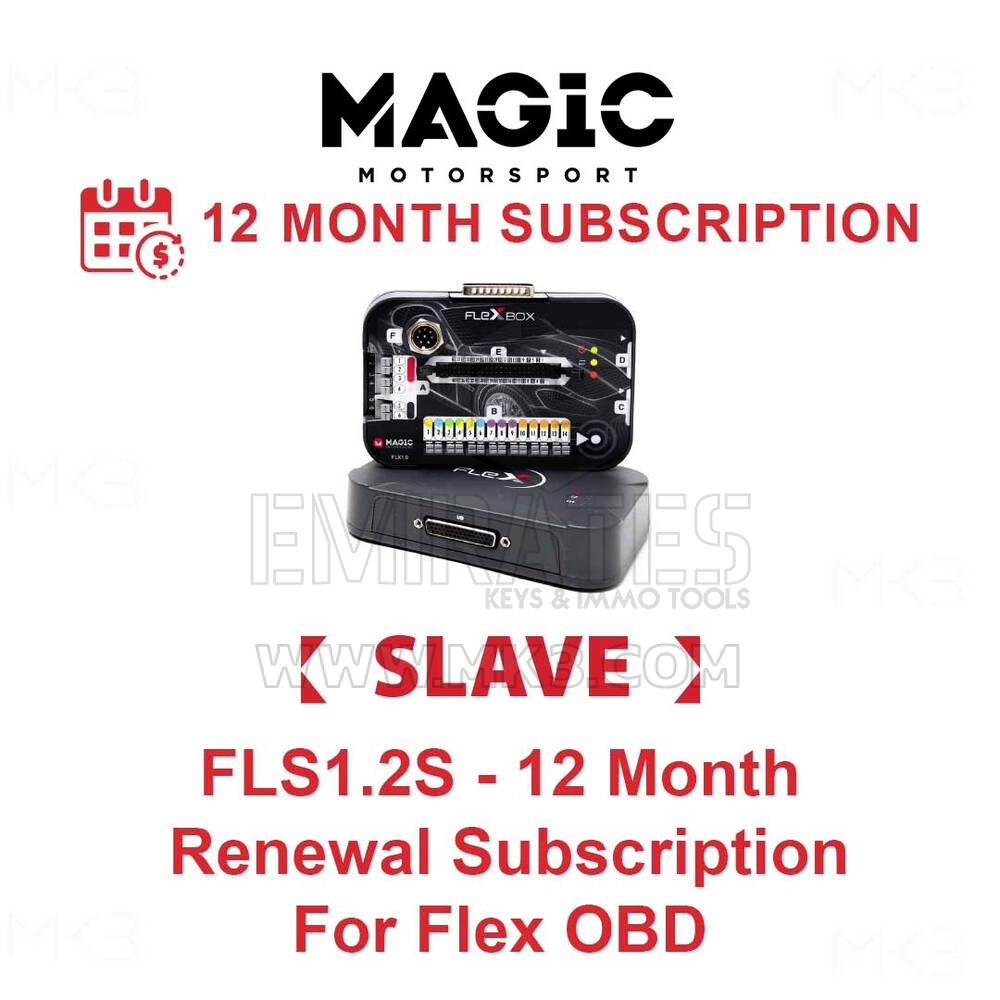 MAGIC FLS1.2S - Assinatura de renovação de 12 meses para Flex OBD Slave