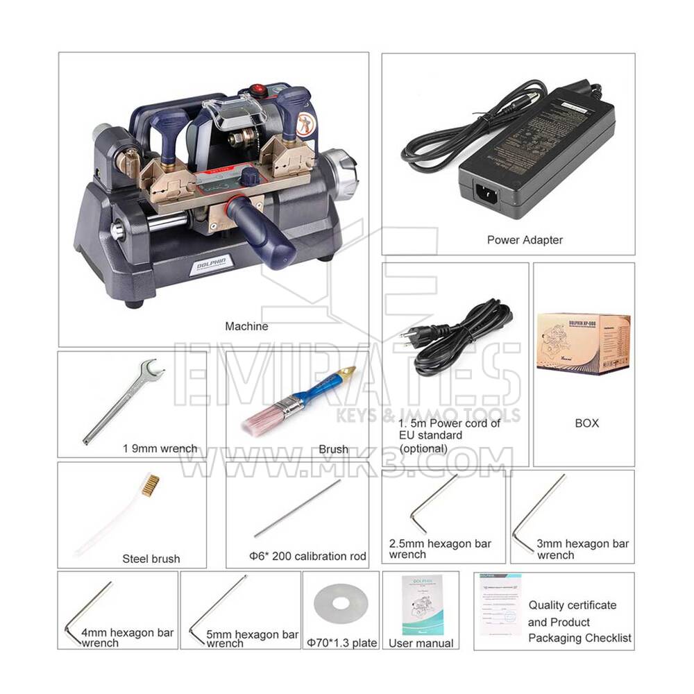 Xhorse Dolphin XP-008 Key Cutting Machine for Special Bit, Double Bit Keys Double Bit Keys, pump Keys And Safe Deposit Box Keys, Which Meets The Needs Of A Wide Range Of Locksmiths