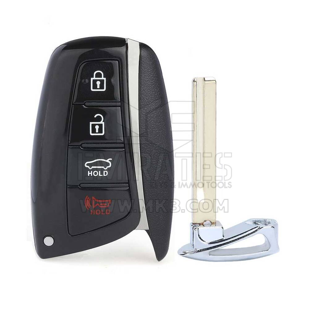 Hyundai Remote anahtarı , Yeni Hyundai Santa Fe 2013-2018 Akıllı Uzaktan Kumanda Anahtarı 3+1 Düğmeler 433MHz Uyumlu Parça Numarası: 95440-4Z200 - FCC ID:SY5DMFNA04 | Emirates Anahtarları