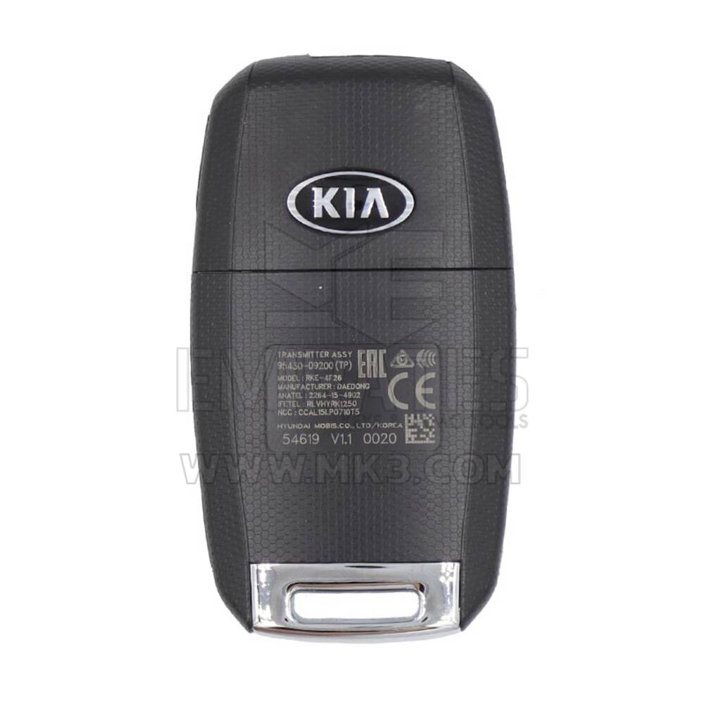 KIA Sportage Original Flip Remote 3 Botões 95430-D9200 | MK3