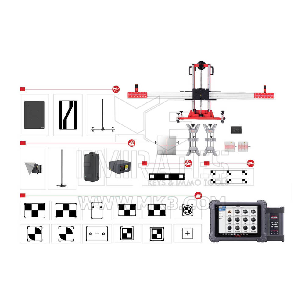 محاذاة عجلات Autel ADAS ALL SYSTEMS 2.0T + MaxiSys MS909 | MK3