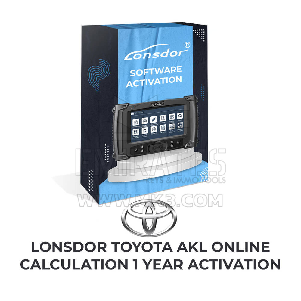 Lonsdor Toyota AKL Çevrimiçi Hesaplama K518 ve KH100 için 1 Yıllık Aktivasyon