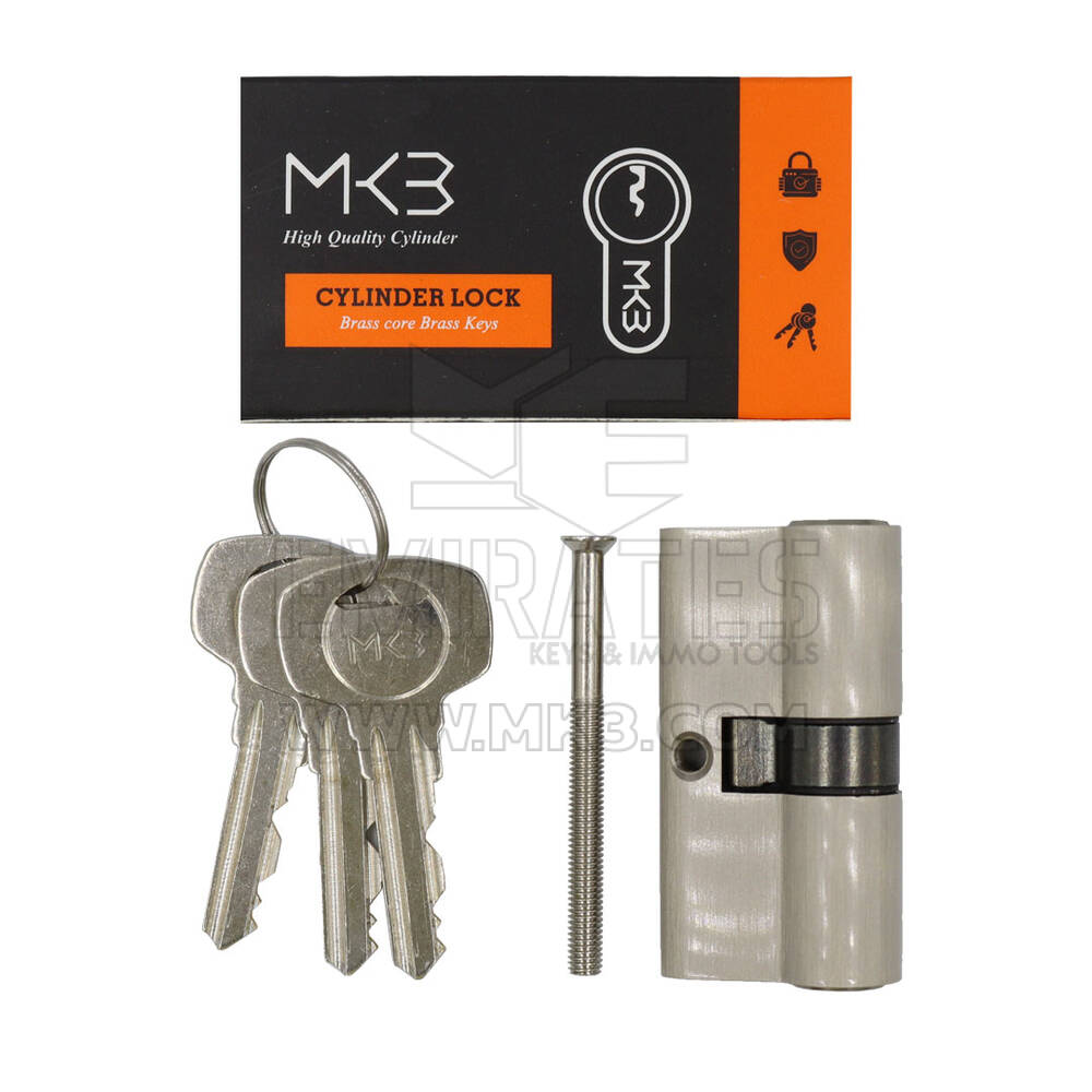 New High Quality Best Price Pure Brass Cylinder with 3 pcs Brass Normal Keys, SN Size 60mm | Emirates Keys
