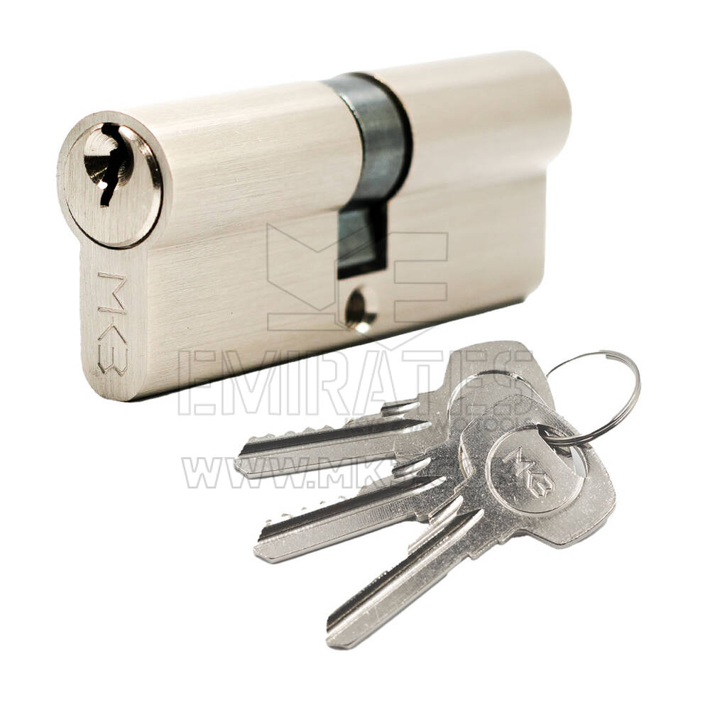 Pure Brass Cylinder with 3 pcs Brass Normal Keys, PN Size 80mm