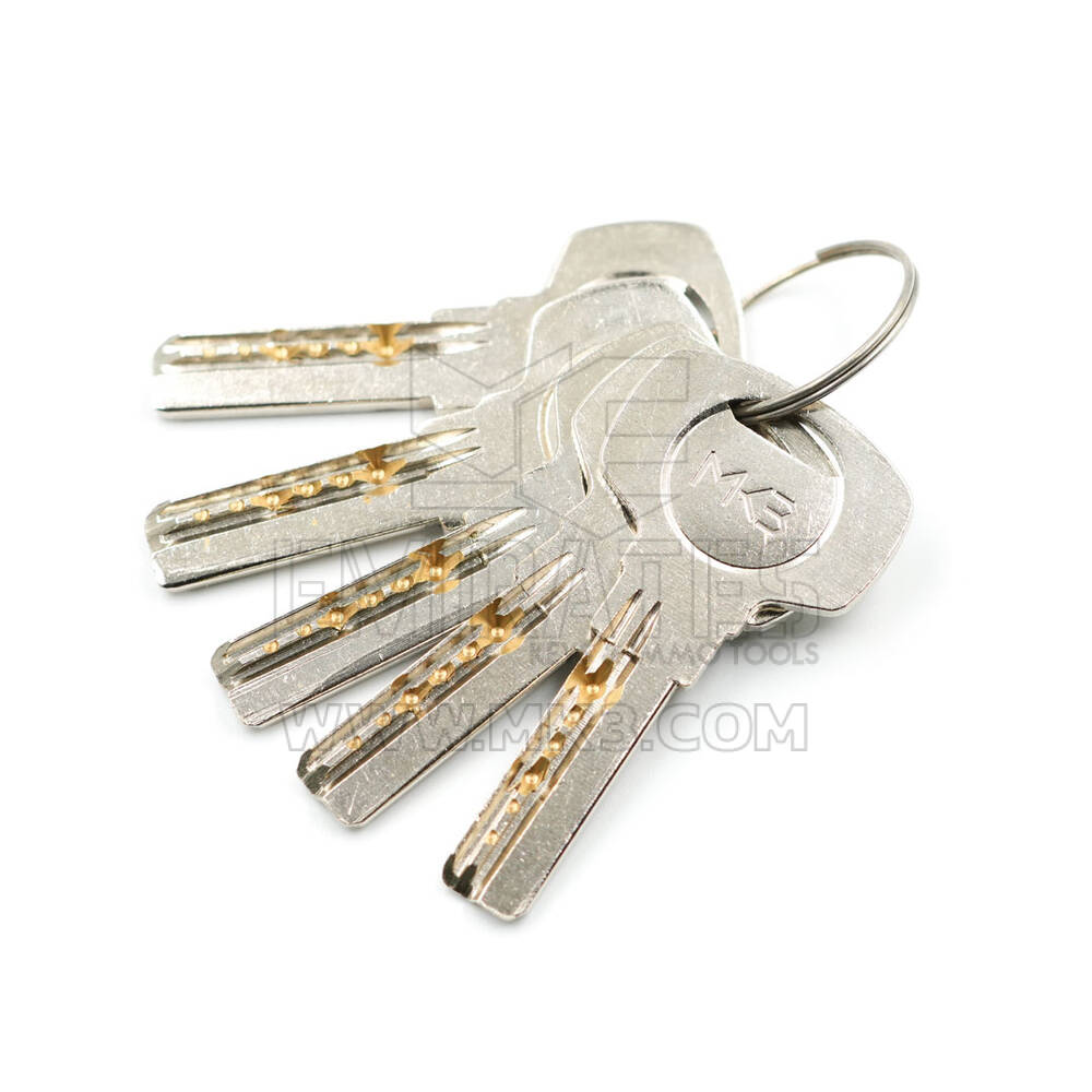 New High Quality Best Price Pure Brass Cylinder with 5 pcs Computer Keys, PB Size 70mm | Emirates Keys