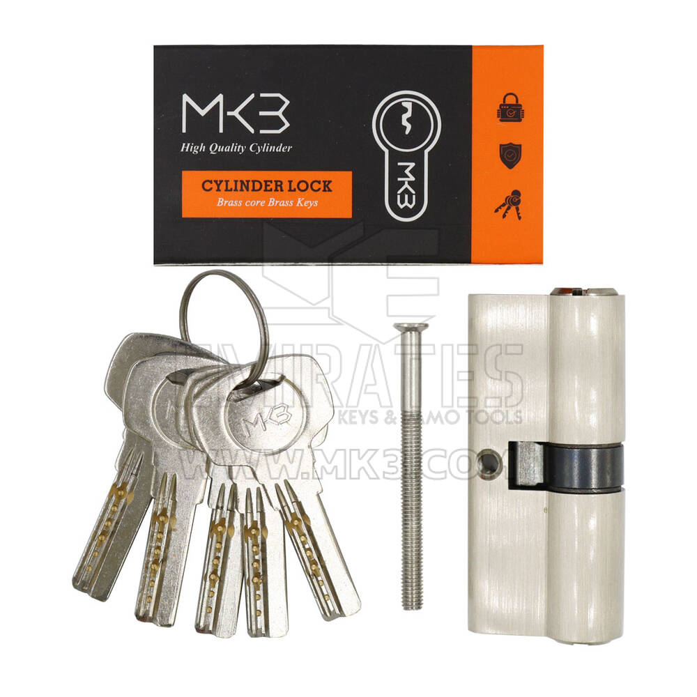 New High Quality Best Price Pure Brass Cylinder with 5 pcs Brass Computer Keys, PN Size 70mm | Emirates Keys