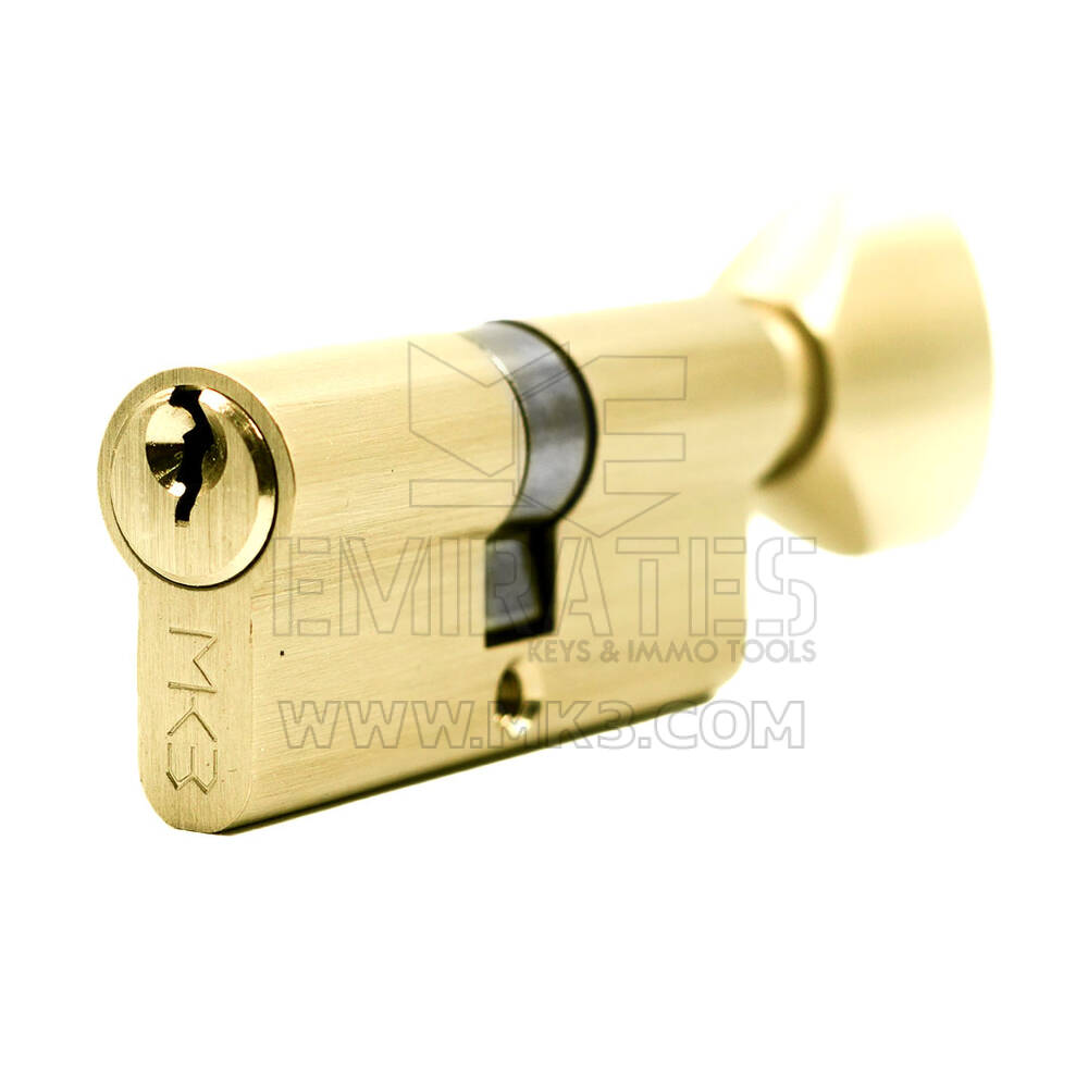 MK3 Laiton pur, 3 clés normales en laiton, cylindre de serrure de porte de taille PB 70 mm | MK3