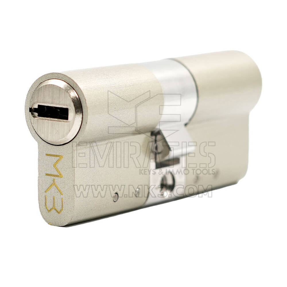 Cilindro de latón puro MK3 con 5 llaves de latón blanco, cilindro de cerradura de puerta de 70 mm de tamaño de leva de acero inoxidable | MK3