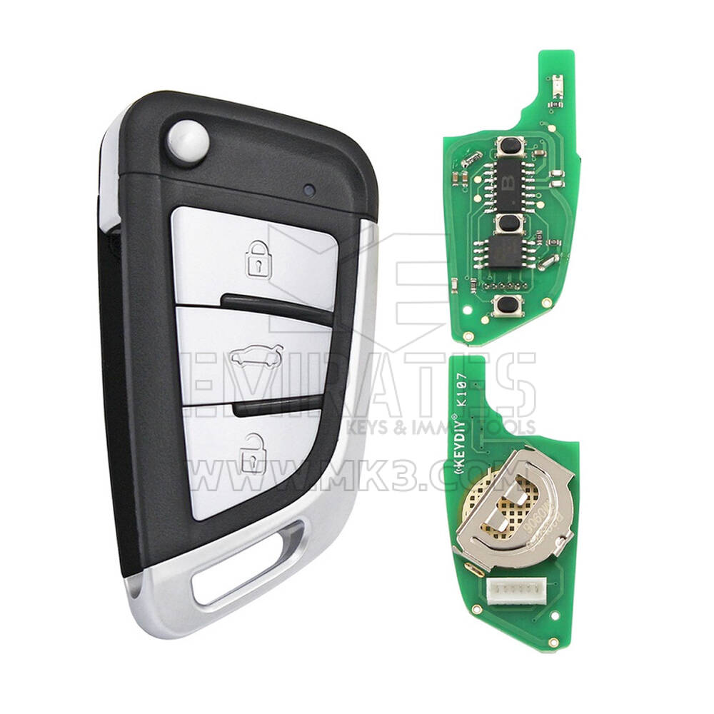 Keydiy KD Universal Flip Remote Key 3 Buttons Type B29 Metal Work With KD900 And KeyDiy KD-X2 Remote Maker and Cloner | Emirates Keys