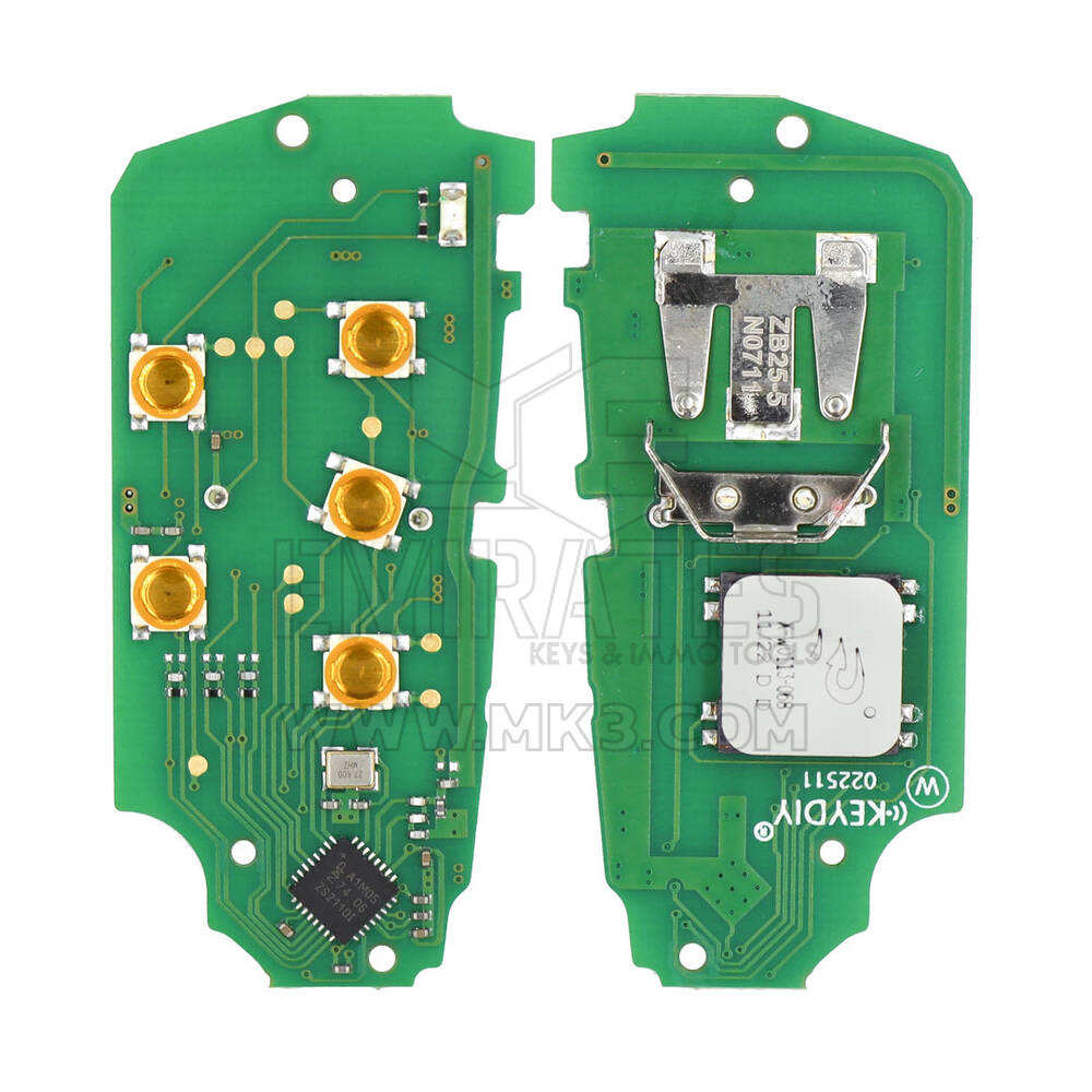 Keydiy KD Universal Smart chiave  PCB 5 pulsanti VW Tipo ZB25-5