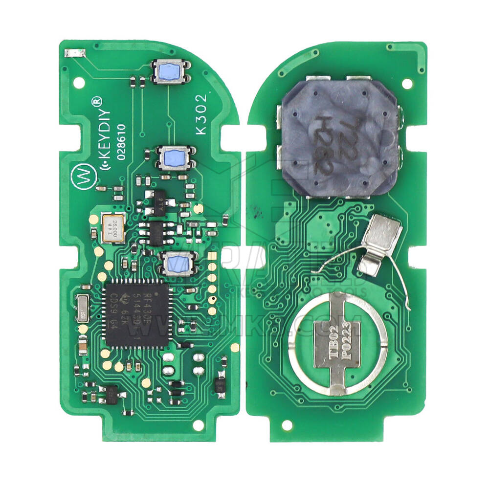 KeyDiy KD TB02-3 Toyota Lexus Universal Smart Key PCB 3 أزرار مع 8A باقة