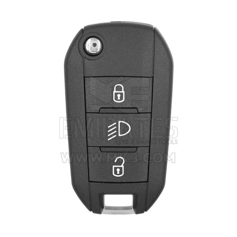 Peugeot Citroen 3 Button Flip Remote Key Shell With HU83 Blade