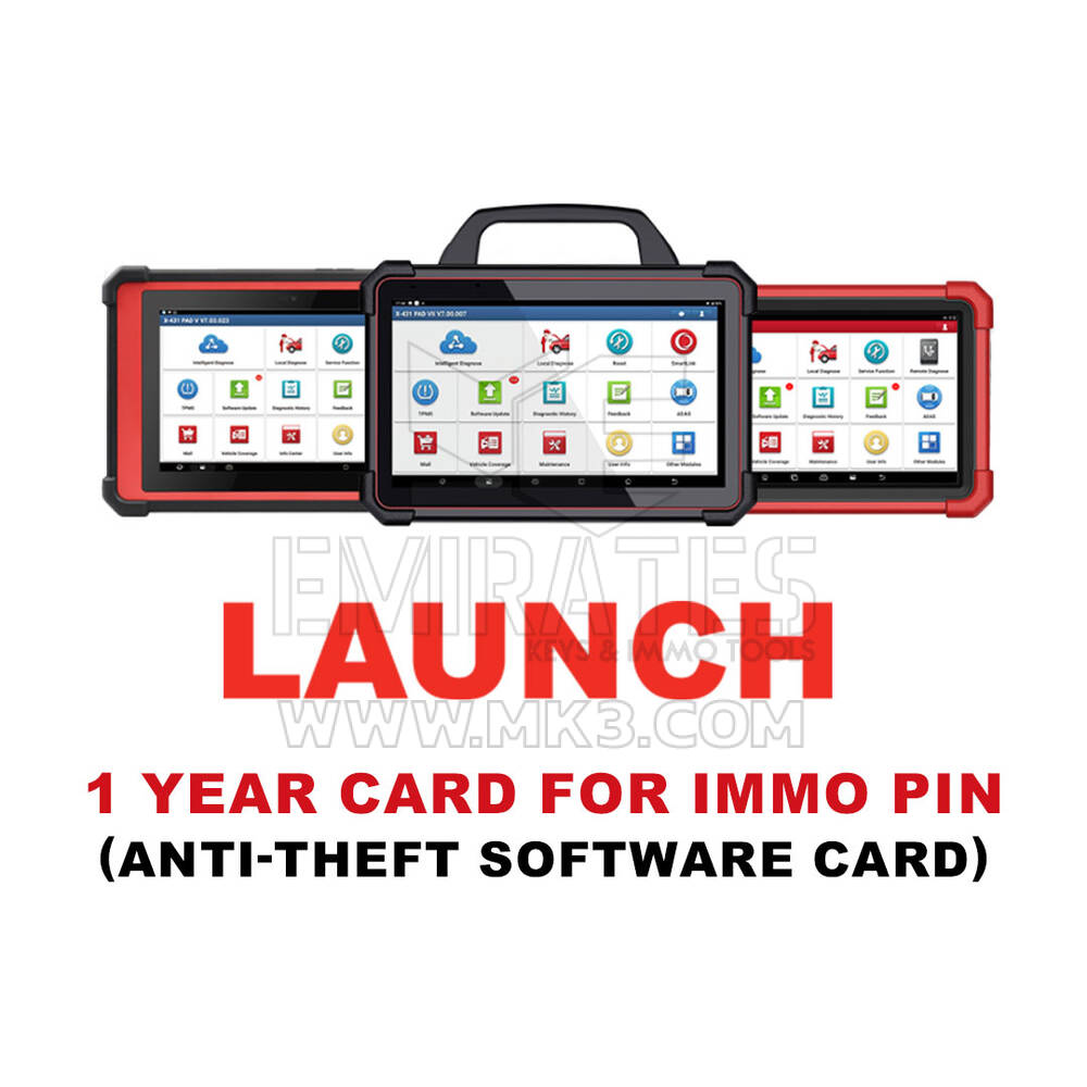 Launch - 1 Year Card for IMMO PIN ( Anti-theft Software Card for scanners )
