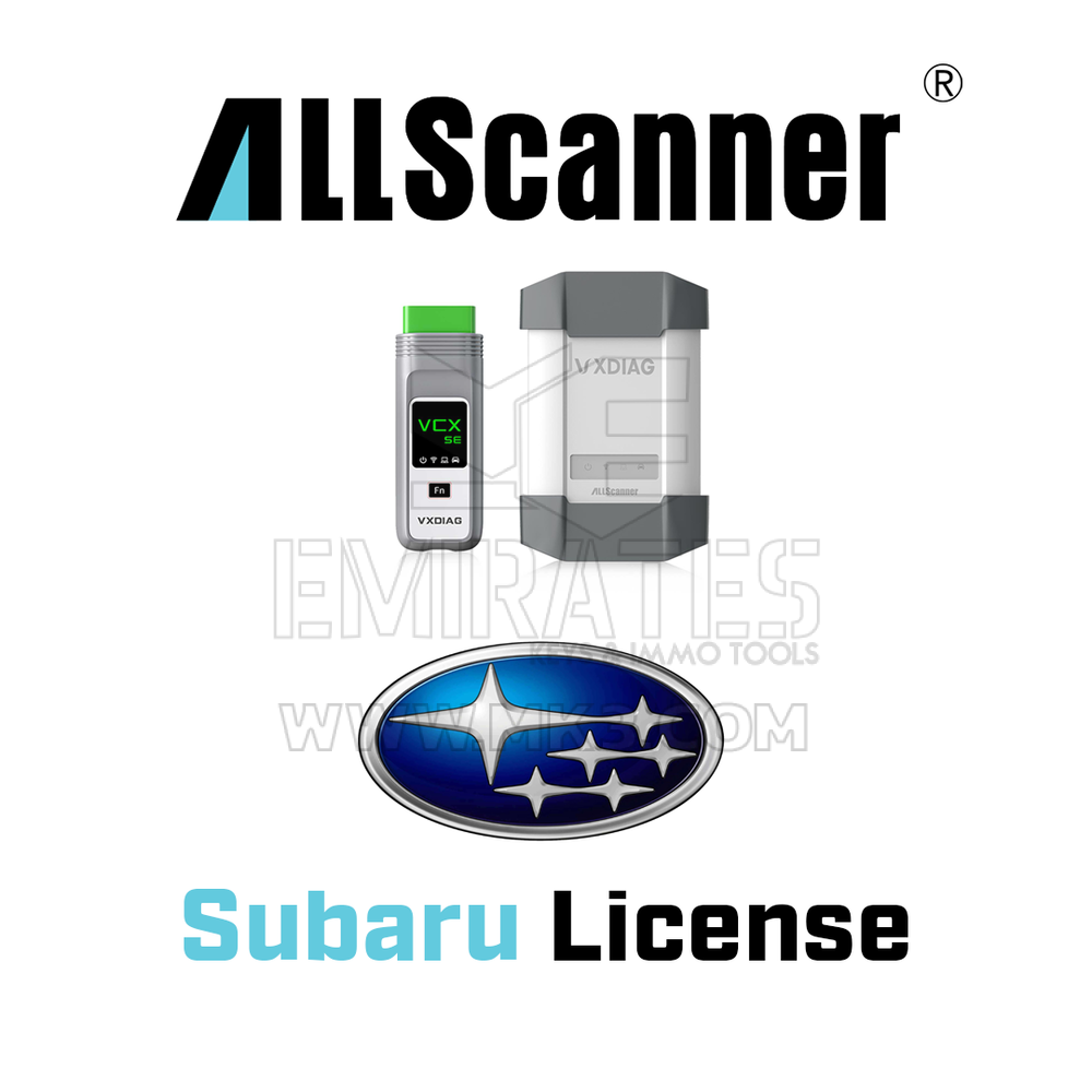 VCX-DoIP / VCX SE Teşhis Aracı İçin Tüm Tarayıcı Subaru Lisansı
