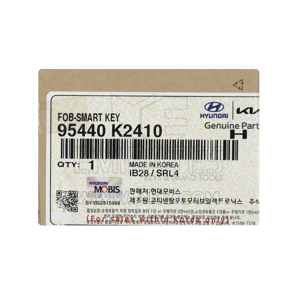 Nuevo Hyundai Genuine/OEM Smart Remote Key 4 Botones 433MHz Número de pieza OEM: 95440-K2410 SY5IGFGE04| Claves de los Emiratos
