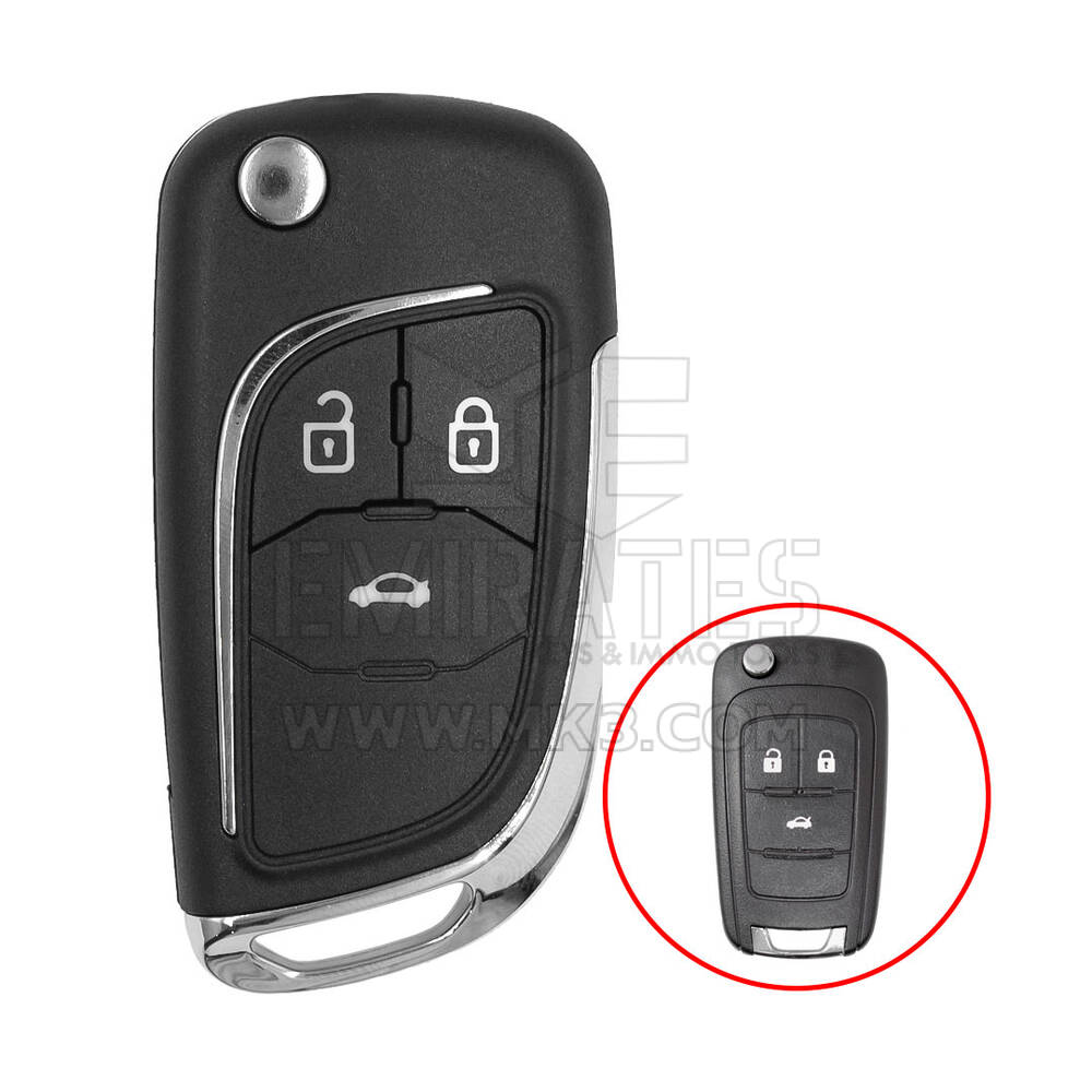 Chevrolet Modified Flip Key Shell 3 Buttons