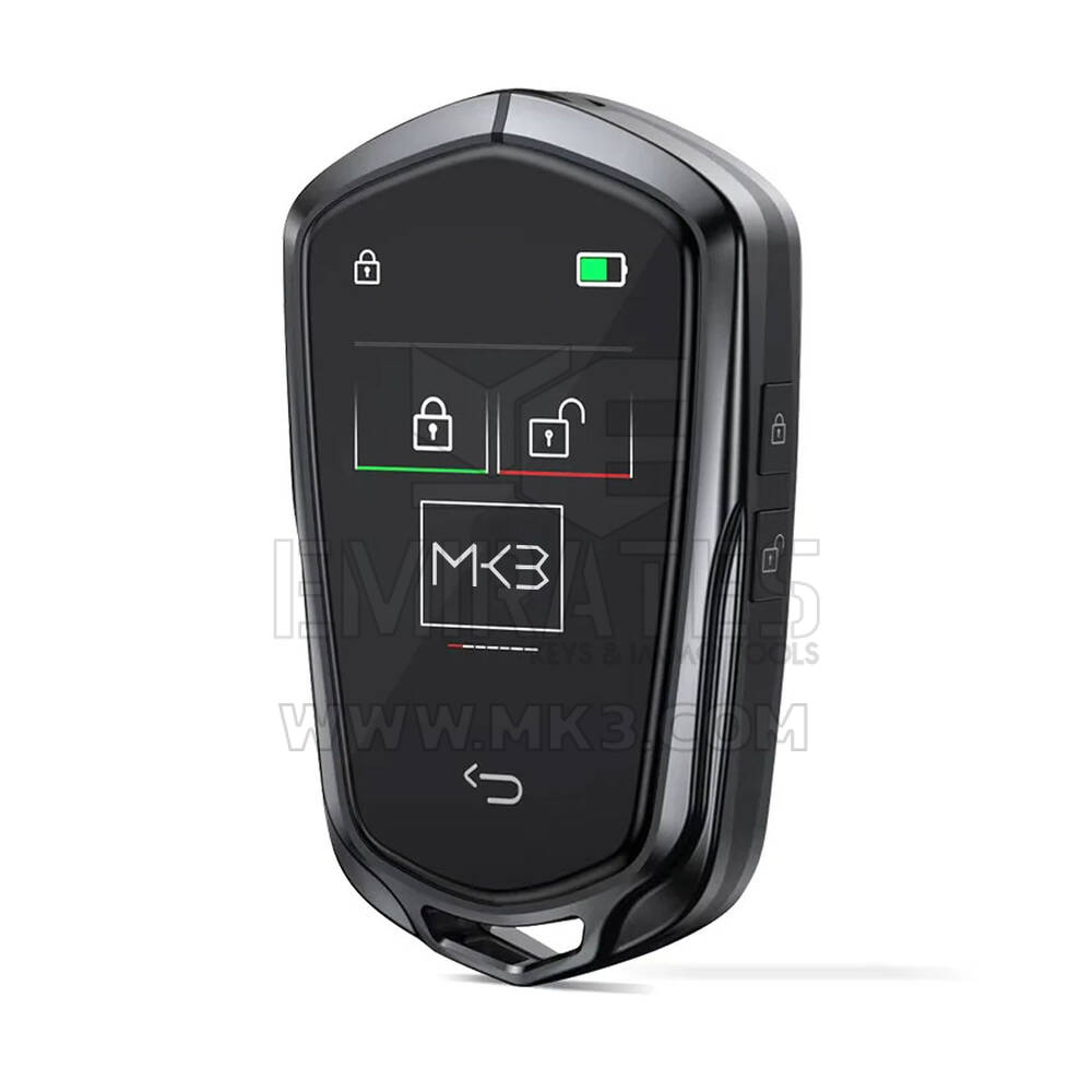 New Aftermarket LCD Universal Smart Key Kit With Keyless Entry And IOS Car Cadillac Style Location Tracking System Black Color | Emirates Keys