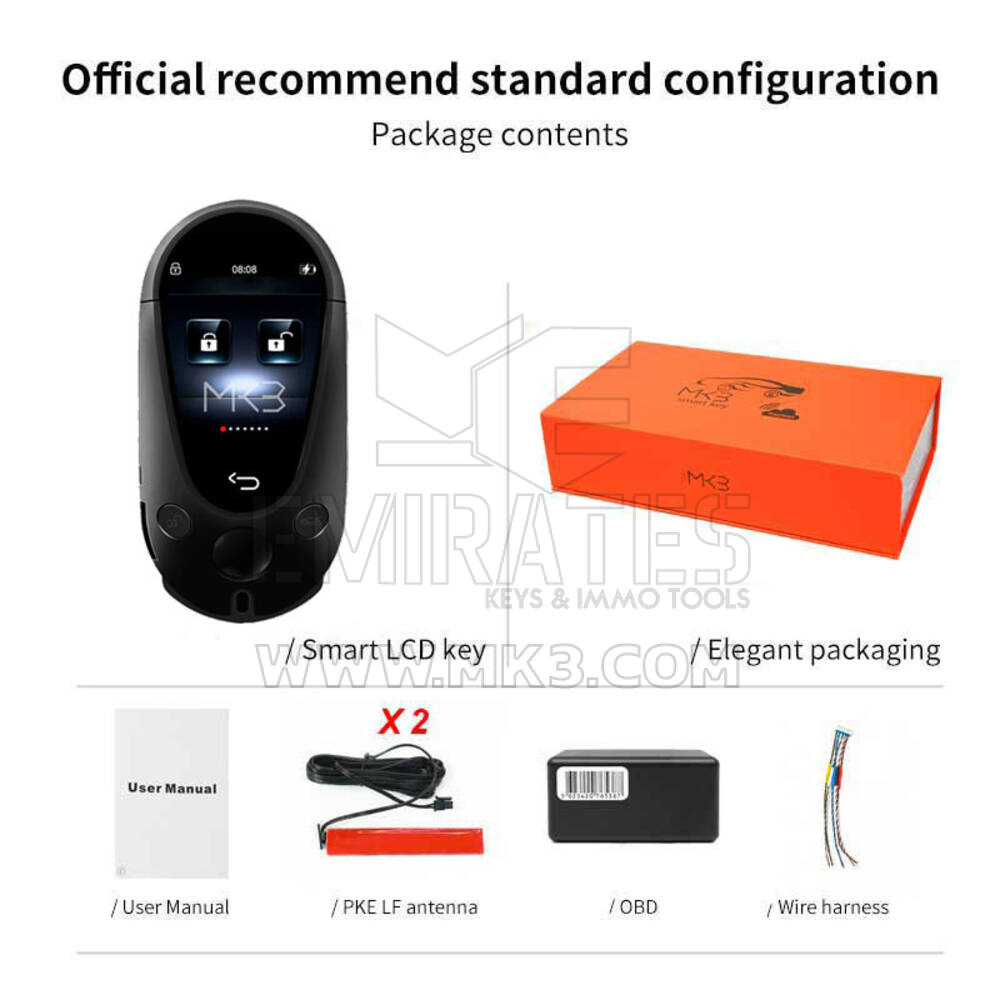 LCD Universal Key For All Keyless Car Mercedes Black  | MK3