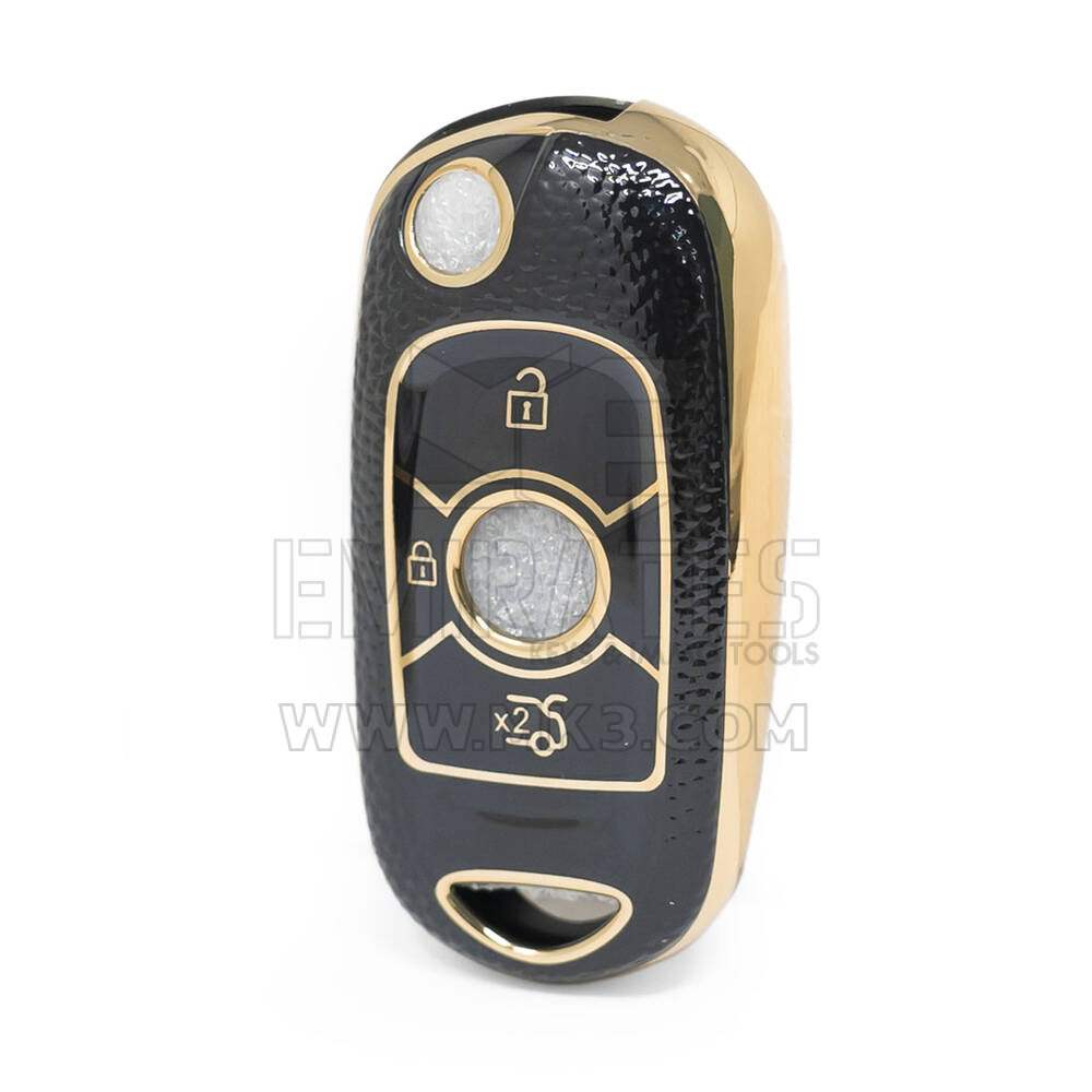Нано-высококачественный чехол для Buick Smart Remote Key 3 кнопки черного цвета BK-B13J