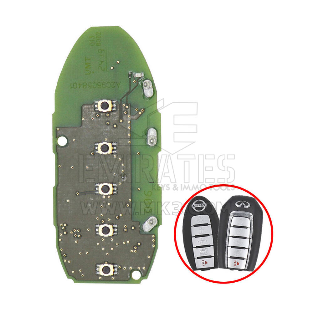 Nissan Rogue 2021-2022 Original PCB 5 Buttons 433MHz 285E3-6TA7B / 285E3-6XR7A / 285E3-6SA7B
