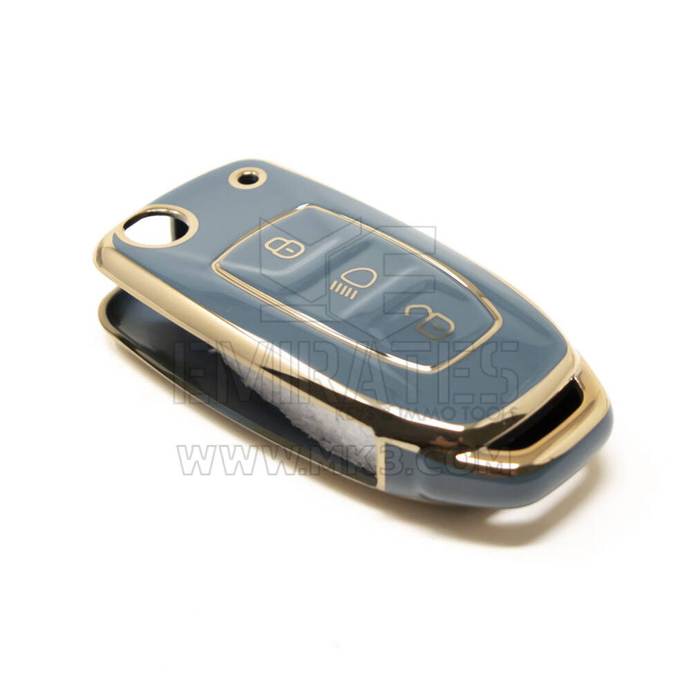 Novo aftermarket nano capa de alta qualidade para chave remota tata flip 3 botões cor cinza TATA-B11J | Chaves dos Emirados