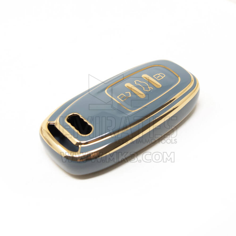 New Aftermarket Nano High Quality Cover For Audi Remote Key 3 Button Gray Color Audi-A11J | Emirates Keys