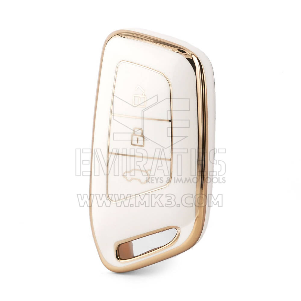 Capa Nano de alta qualidade para chave remota inteligente Baojun 3 botões cor branca BJ-C11J