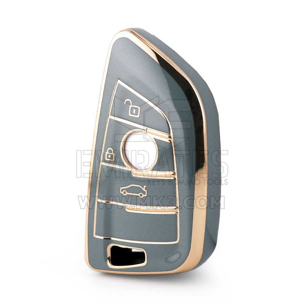 Capa nano de alta qualidade para chave remota BMW FEM 3 botões cor cinza BMW-B11J3