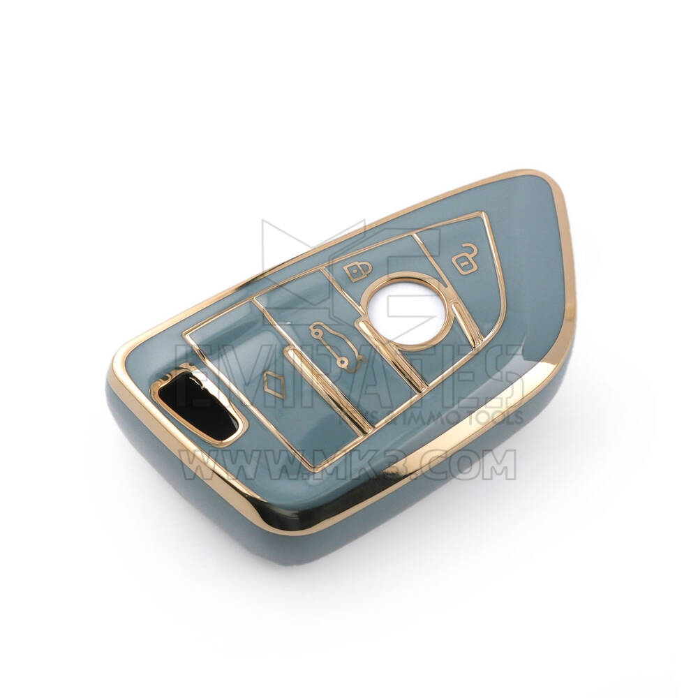 Novo aftermarket nano capa de alta qualidade para bmw cas4 série f chave remota 4 botões cor cinza BMW-B11J4 | Chaves dos Emirados