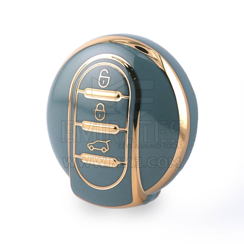 Capa nano de alta qualidade para mini cooper chave remota 3 botões cor cinza BMW-C11J