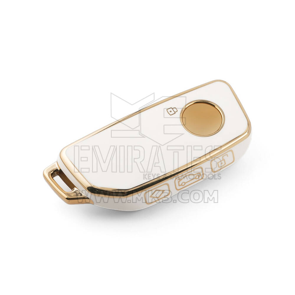 Novo aftermarket nano capa de alta qualidade para chave remota bmw 4 botões cor branca BMW-E11J | Chaves dos Emirados