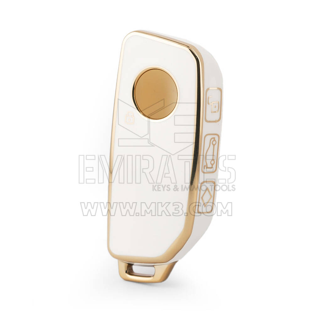 Nano High Quality Cover For BMW  Remote Key 4 Buttons White Color BMW-E11J