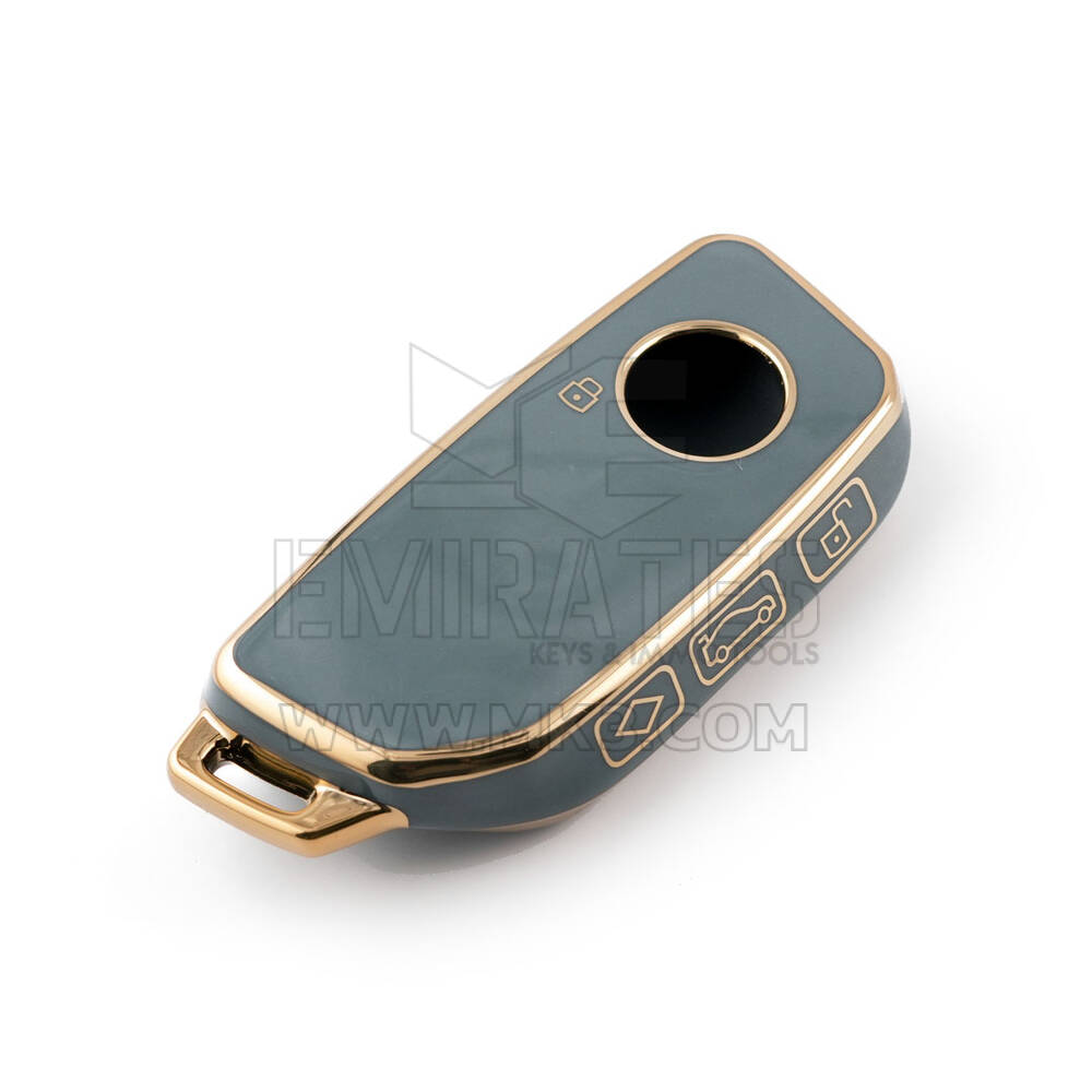 Nova capa nano de reposição de alta qualidade para chave remota BMW 4 botões cor cinza BMW-E11J | Chaves dos Emirados