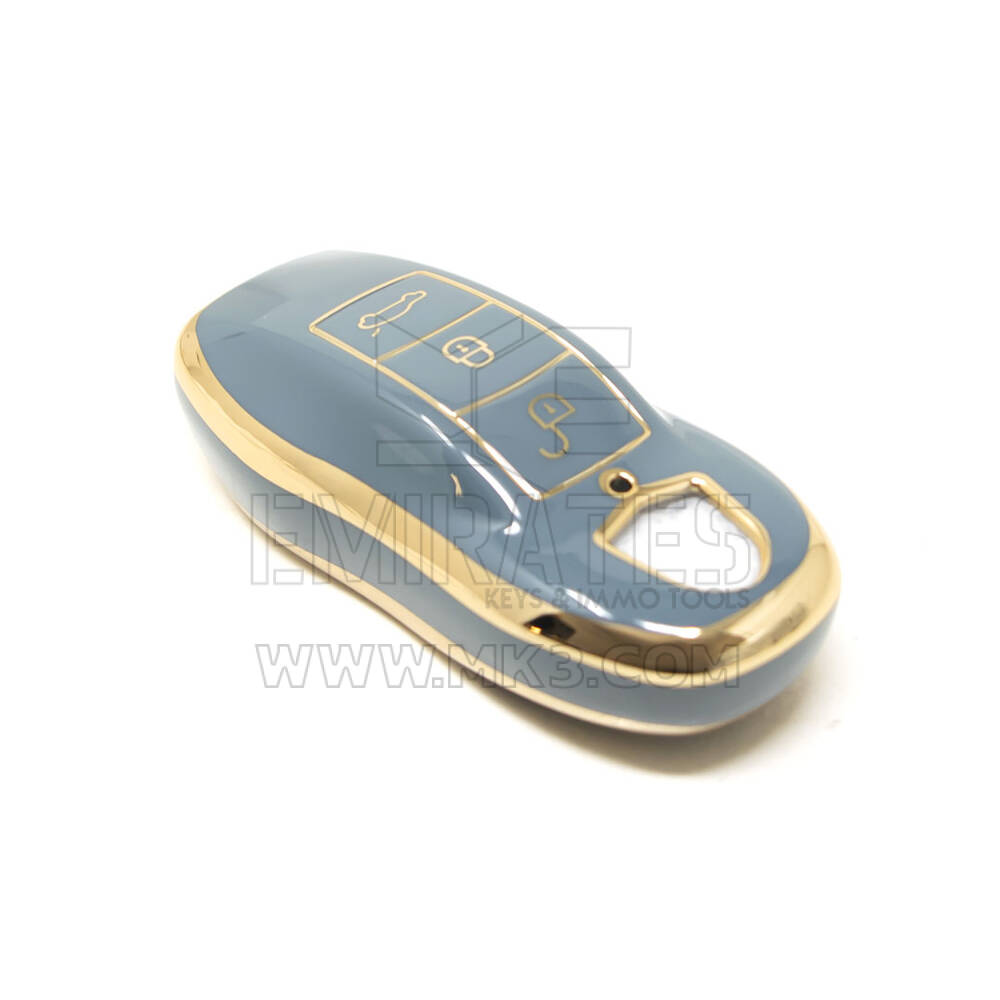 New Aftermarket Nano High Quality Cover For Porsche Remote Key 3 Buttons Gray Color PSC-A11J | Emirates Keys