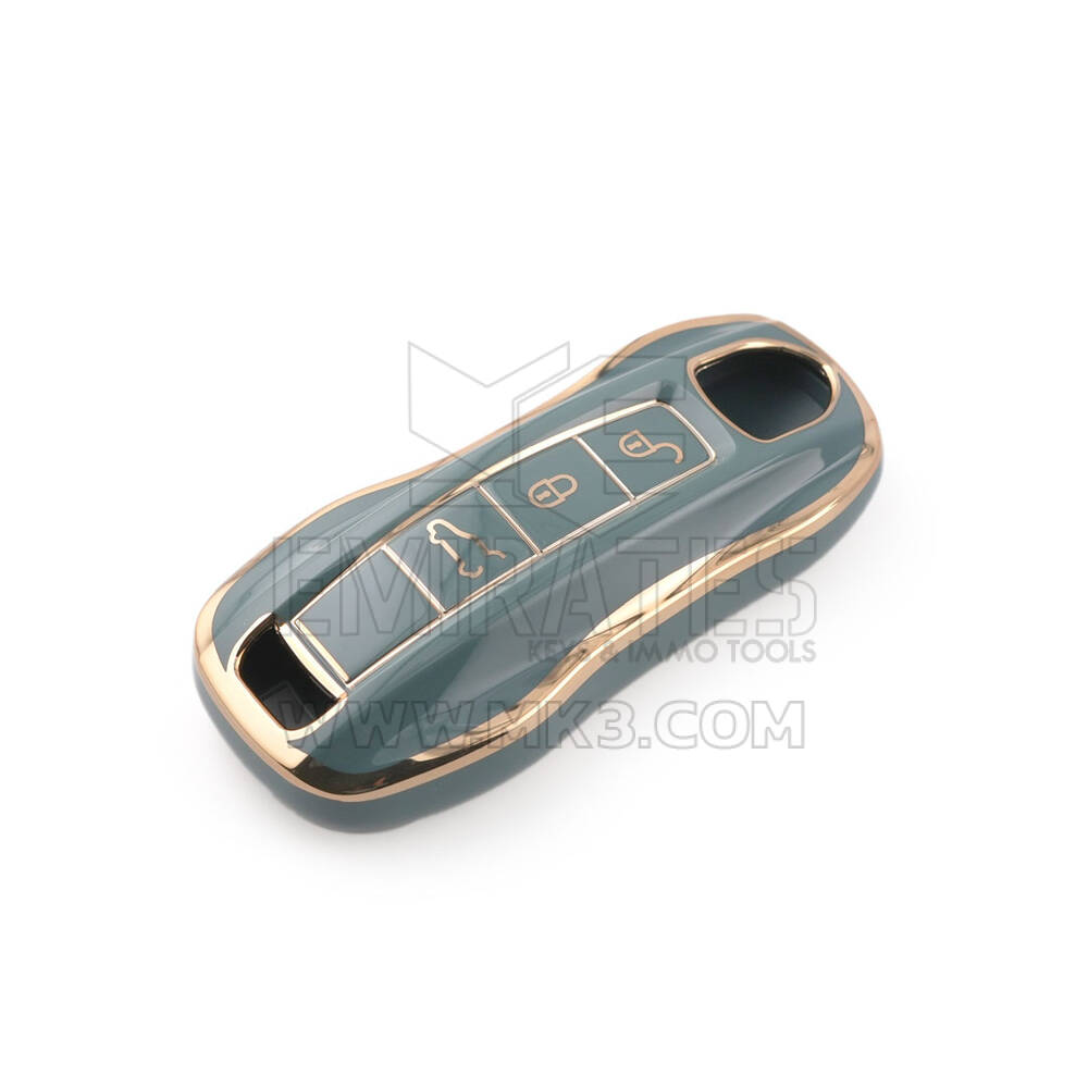 New Aftermarket Nano High Quality Cover For Porsche Remote Key 3 Buttons Gray Color PSC-B11J | Emirates Keys