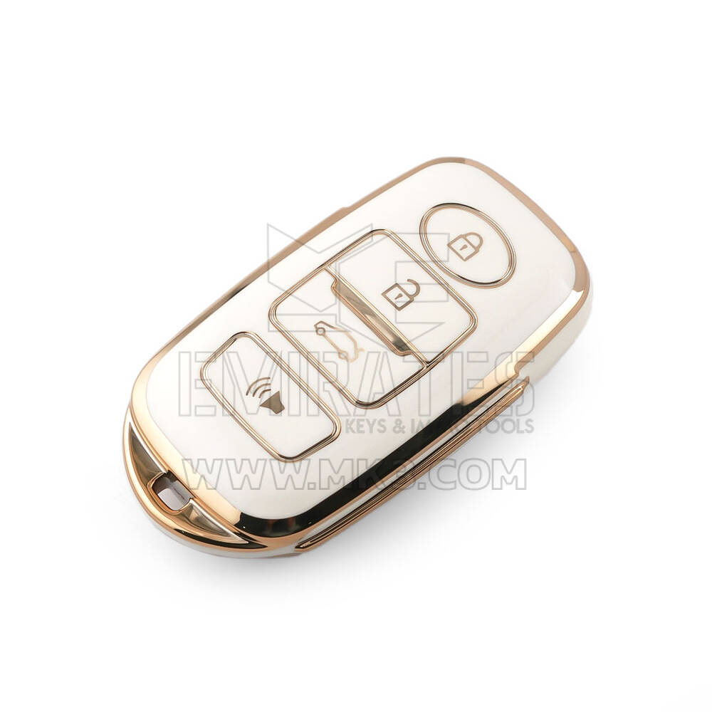 Nouvelle couverture Nano de haute qualité pour clé télécommande intelligente Perodua, 4 boutons, couleur blanche, PRD-B11J | Clés des Émirats