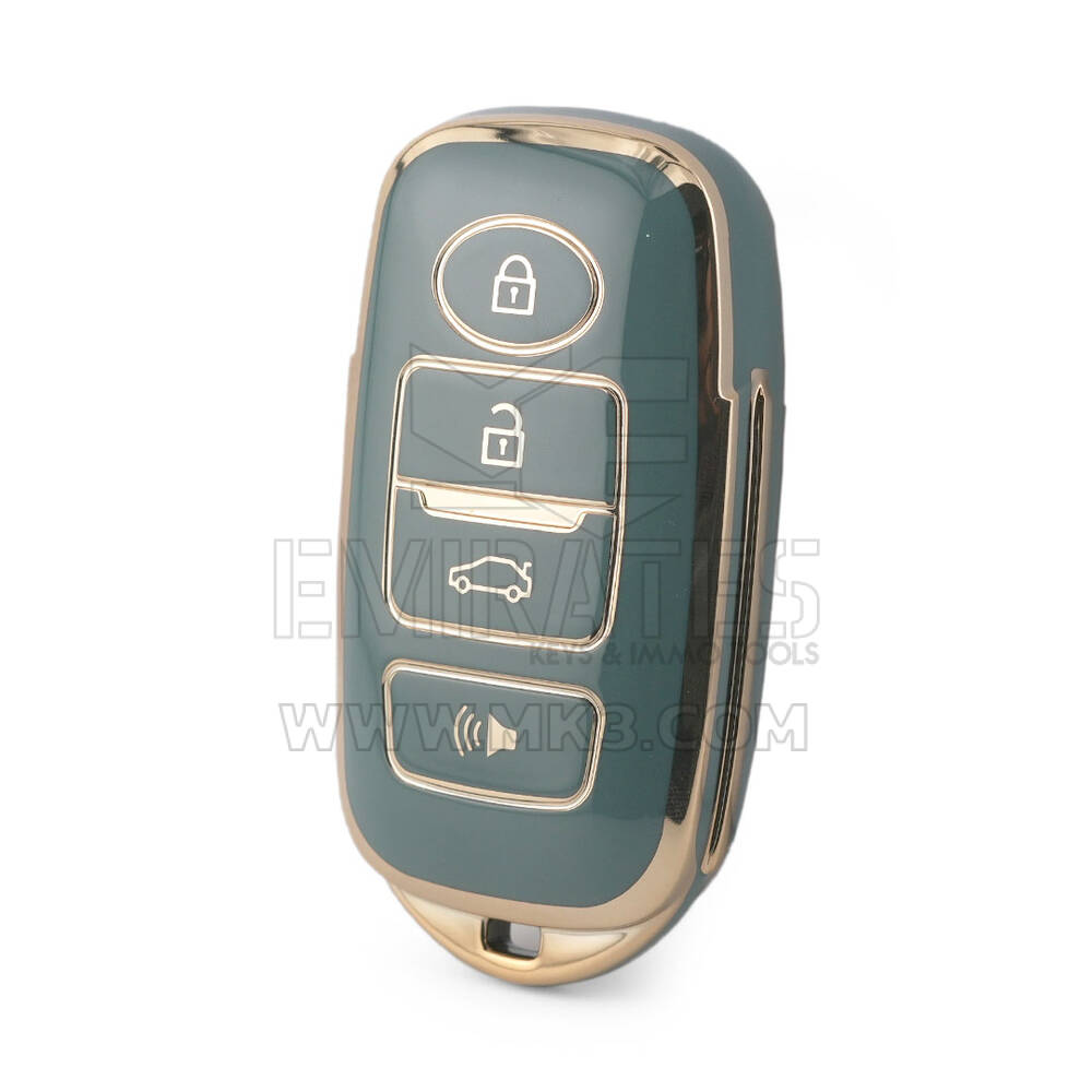 Capa Nano de alta qualidade para chave remota inteligente Perodua 4 botões cor cinza PRD-B11J