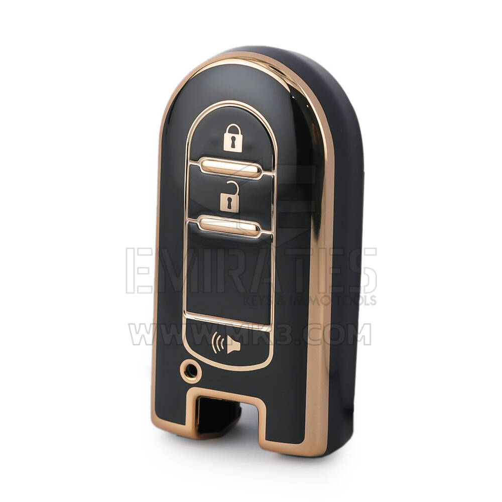 Capa Nano de alta qualidade para chave remota inteligente Perodua 3 botões cor preta PRD-C11J3