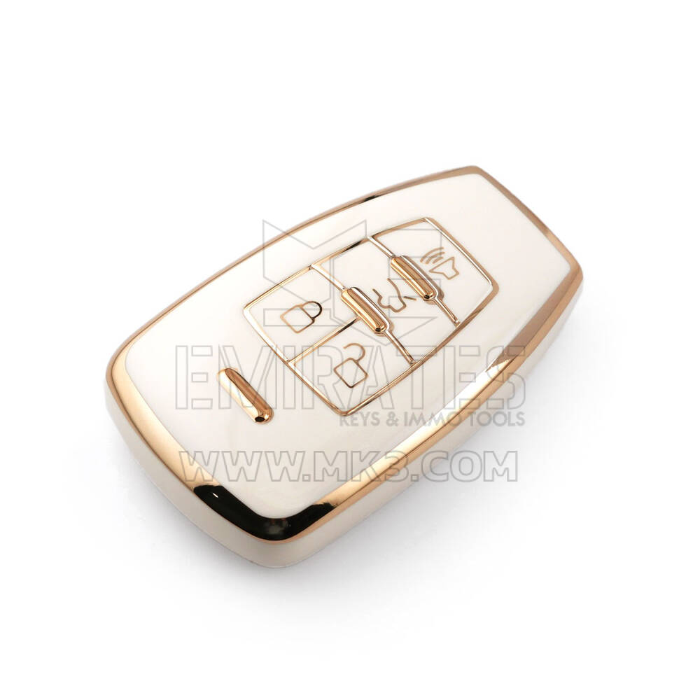Novo aftermarket nano capa de alta qualidade para chave remota inteligente baic 4 botões cor branca BQ-A11J | Chaves dos Emirados