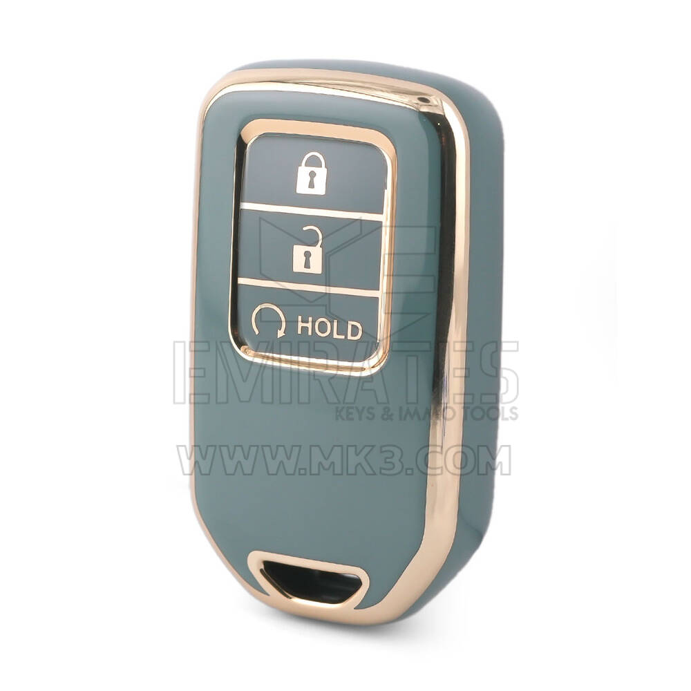 Capa Nano de alta qualidade para chave remota Honda 3 botões cor cinza HD-A11J3B